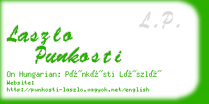 laszlo punkosti business card